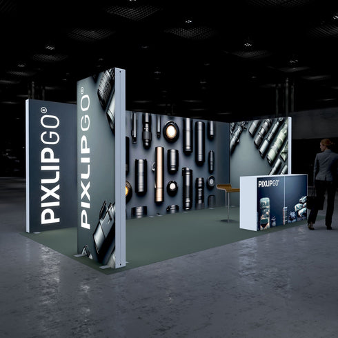 10x20 Booth Backlit Display Kit 02 - PIXLIP USA